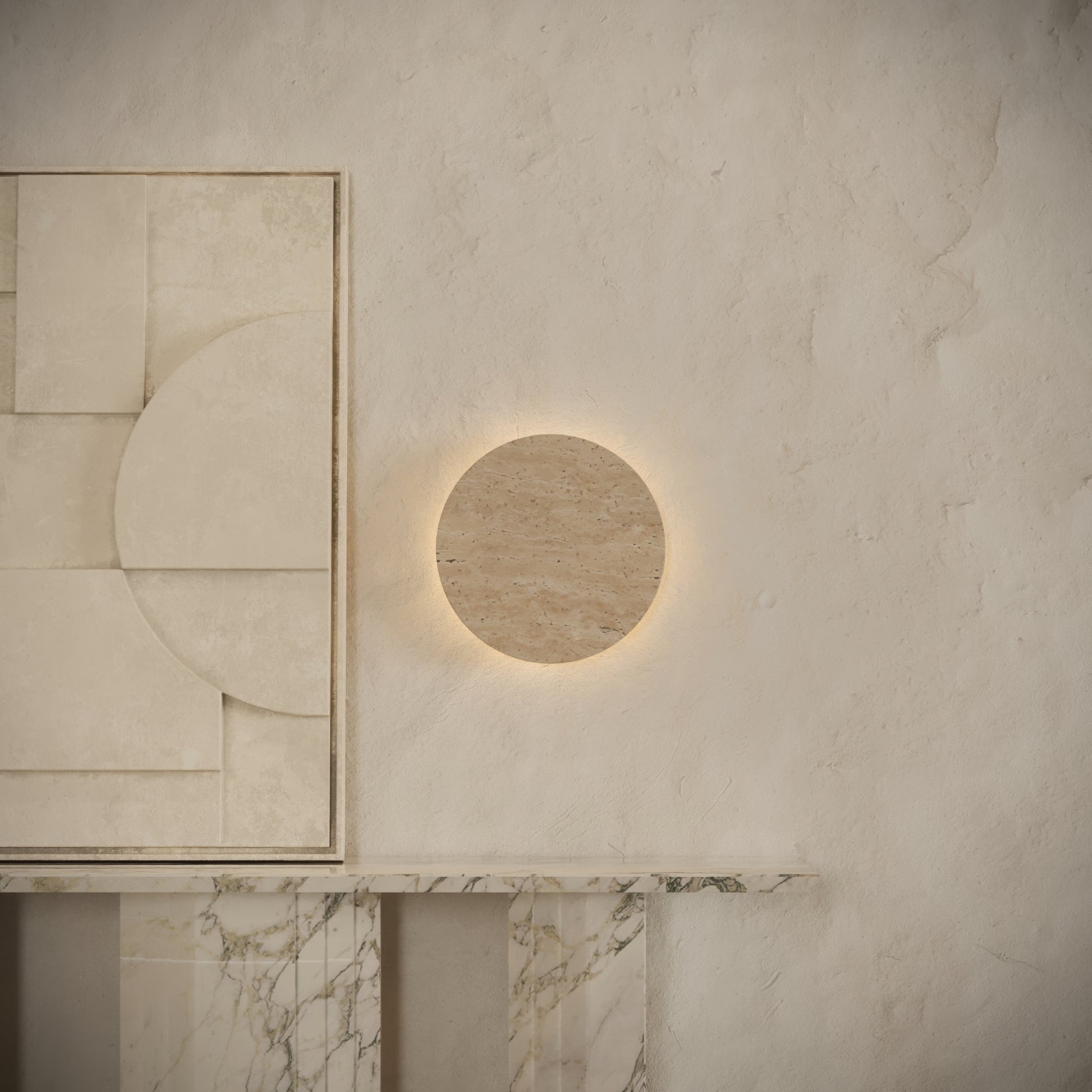 Oro Travertine LED Wall Sconce Light 260mm