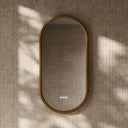 Cheval Honey Oak Oval Mirror with LED and Demister 450mm