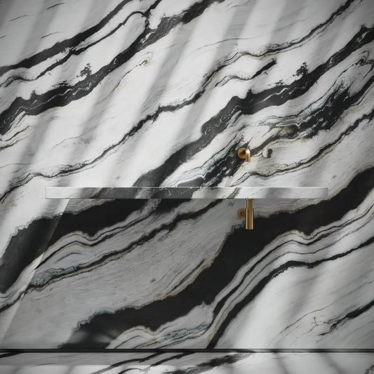 Levitare Panda Marble Ultra Thin Wall Mounted Basin 1200mm (Offset Waste)