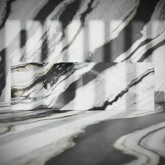 Levitare Panda Marble Ultra Thin Wall Mounted Basin 1200mm (Offset Waste)