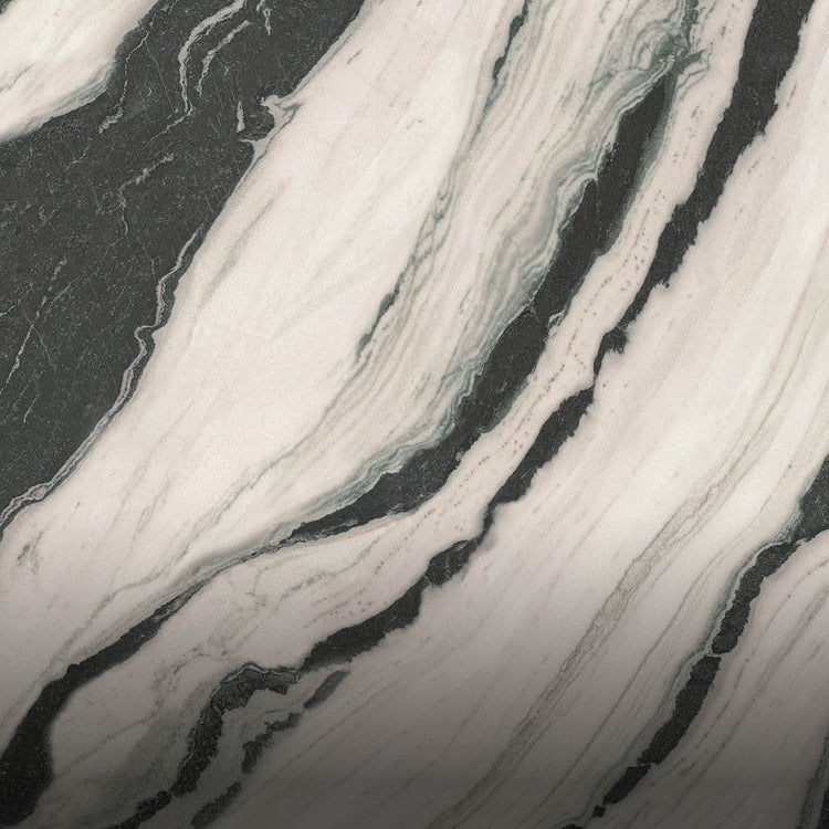 Close-up of a marble surface with grey and white patterns
