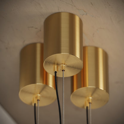 Perla Volakas Marble & Brushed Gold IP65 Hanging Pendant Light 700mm
