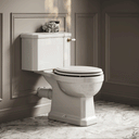 Portland Close Coupled Traditional Toilet & Solid Oak Seat
