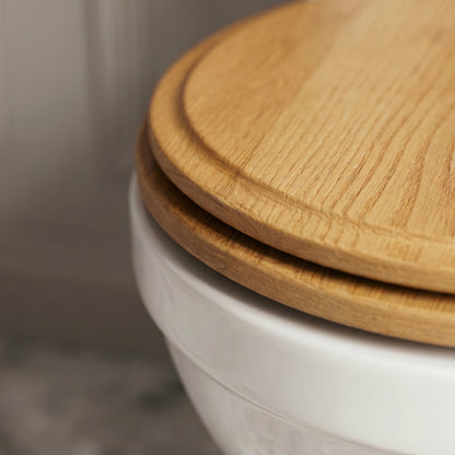 Portland Solid Oak Toilet Seat