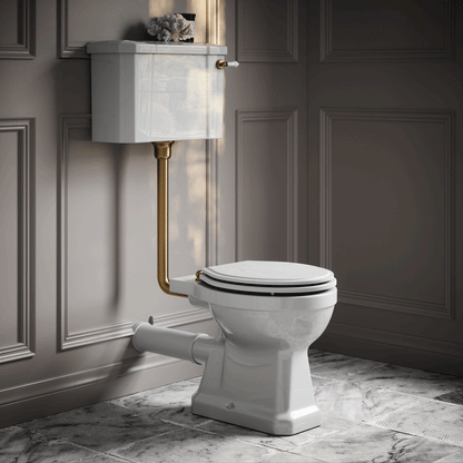 Portland Low Level Traditional Toilet & Solid Oak Seat