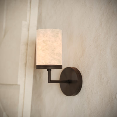 Riflesso Alabaster Wall Sconce Light Deep Bronze 260mm