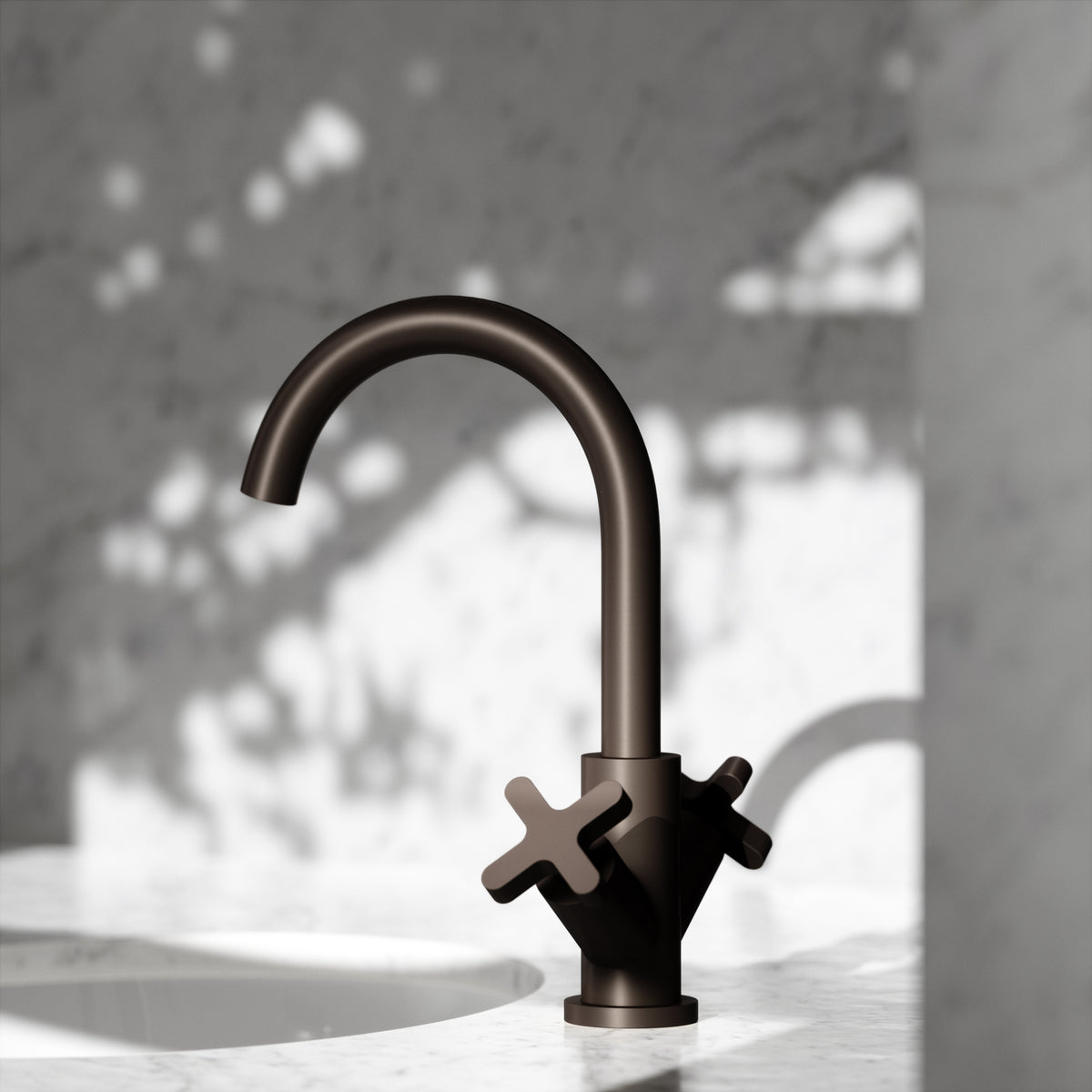 Regal Deep Bronze Crosshead Basin Mixer Tap