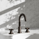 Regal Deep Bronze Crosshead Deck Mounted 3-Hole Basin Mixer Tap