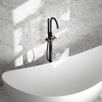 Regal Deep Bronze Crosshead Floorstanding Bath Shower Filler Tap