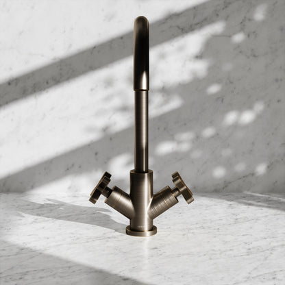 Regal Brushed Bronze Crosshead Kitchen Mixer Tap