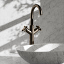 Regal Brushed Bronze Crosshead Tall Basin Mixer Tap