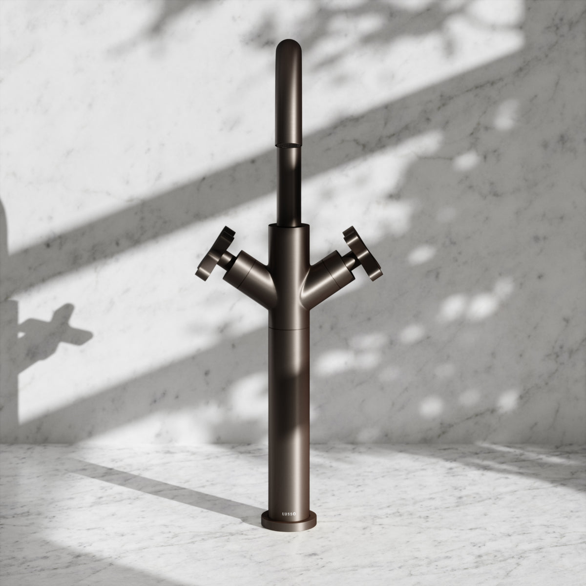 Regal Deep Bronze Crosshead Tall Basin Mixer Tap