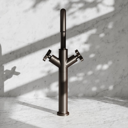 Regal Deep Bronze Crosshead Tall Basin Mixer Tap