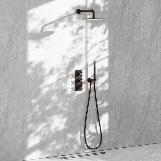Regal Deep Bronze Crosshead Thermostatic 2-Way Mixer Shower System