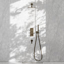 Regal Brushed Bronze Crosshead Thermostatic 3-Way Mixer Shower System