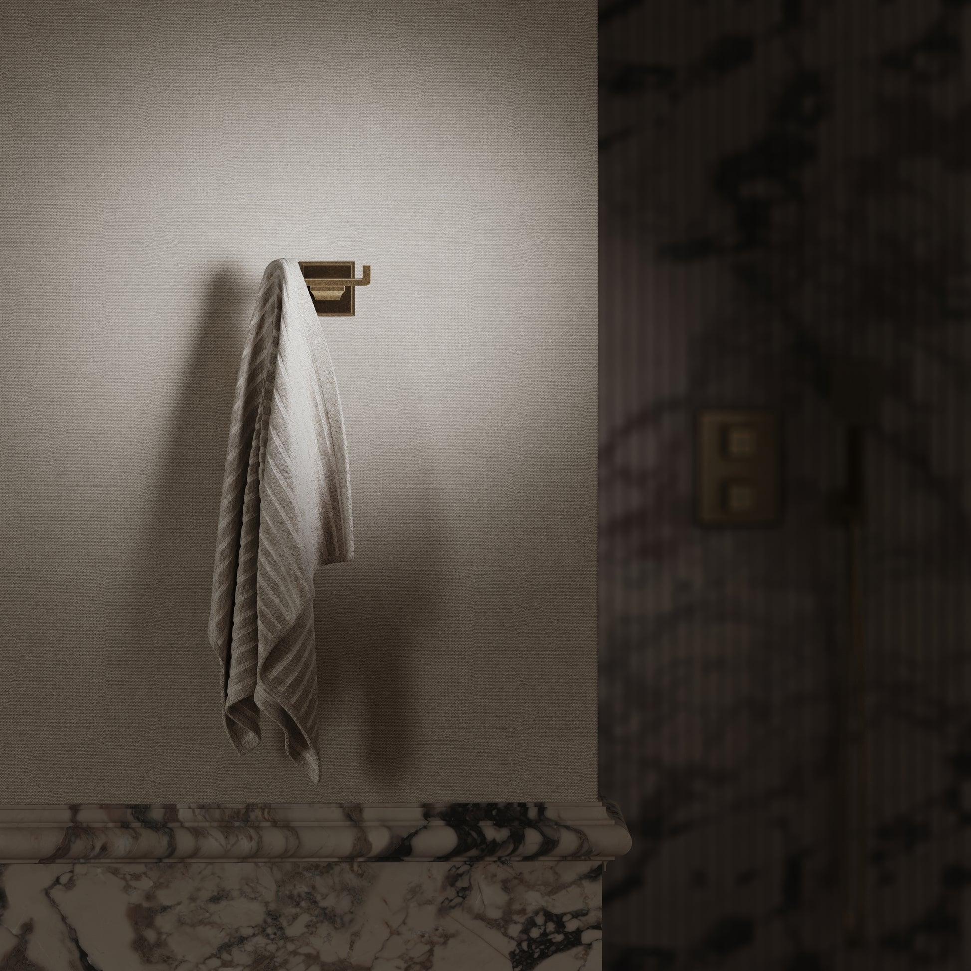 Baroque Aged Bronze Double Robe Hook