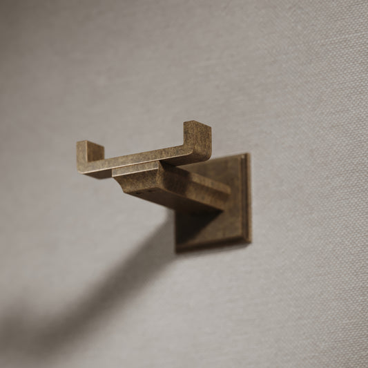 Baroque Aged Bronze Double Robe Hook