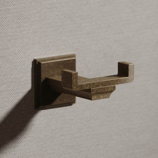 Baroque Aged Bronze Double Robe Hook