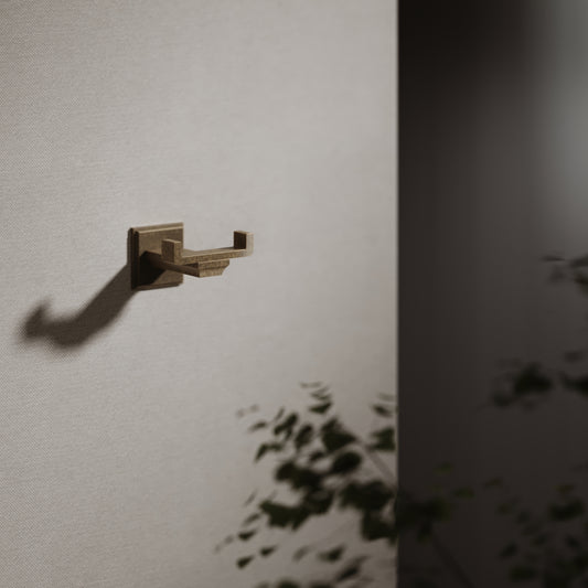 Baroque Aged Bronze Double Robe Hook