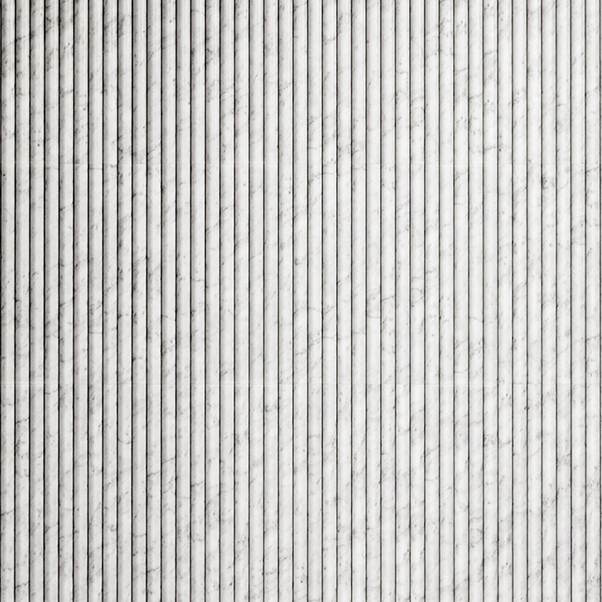 Romano Fluted Carrara Marble Mosaic Tile Sample