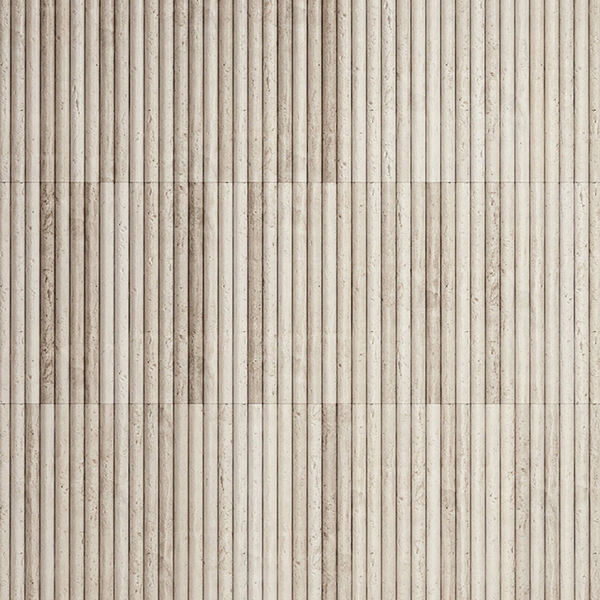 Romano Fluted Travertine Mosaic Tile Sample