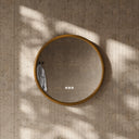 Cheval Honey Oak Round Mirror with LED and Demister 600mm