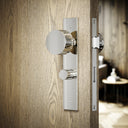 Royal Ascot Polished Nickel Deep Flute Bathroom WC Knob & Plate Thumbturn Set