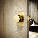 Royal Ascot Plate Brushed Gold Deep Flute Mortice Door Knobs
