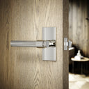 Royal Oak Plate Polished Nickel Deep Flute Lever Door Handles