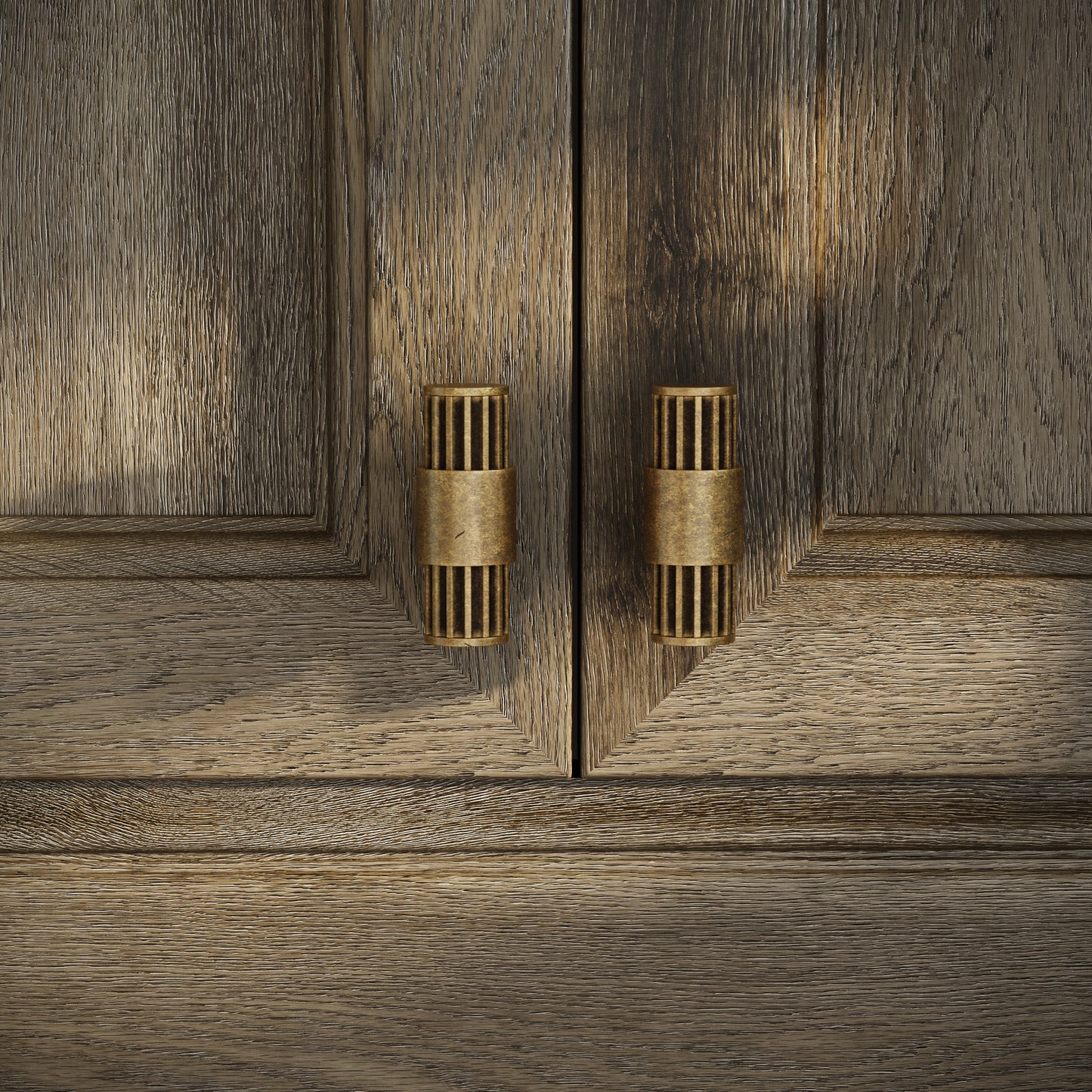 Royal Oak Aged Bronze Deep Flute T-Bar Cabinet Door Handle