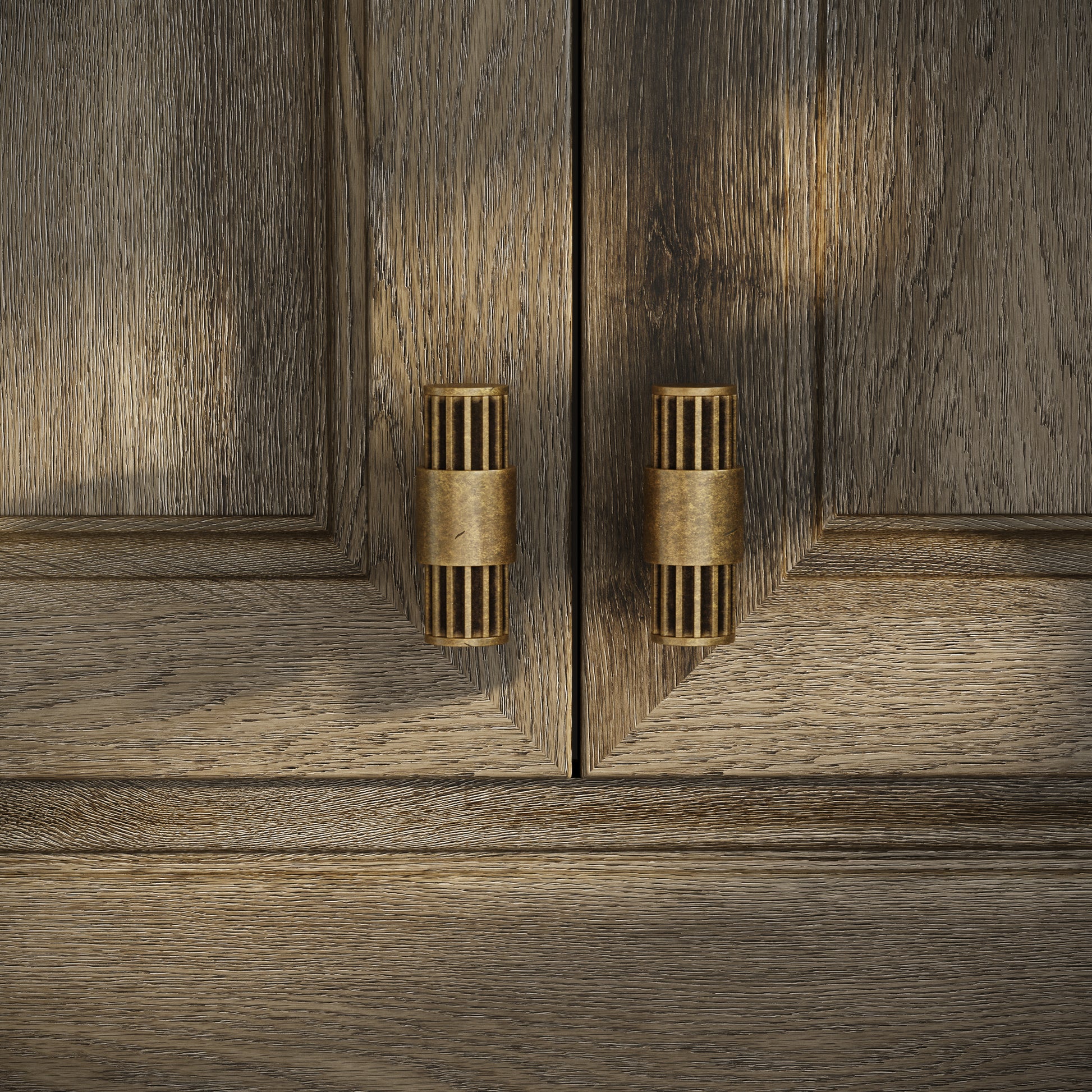 Royal Oak Aged Bronze Deep Flute T-Bar Cabinet Door Handle