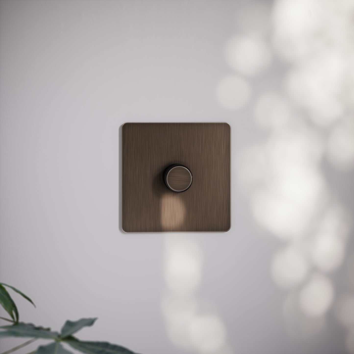 SlimTech Collection Brushed Bronze 1 Gang 2 Way Dimmer Switch