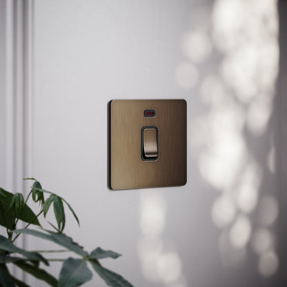 SlimTech Collection Brushed Bronze 20A Isolator Switch