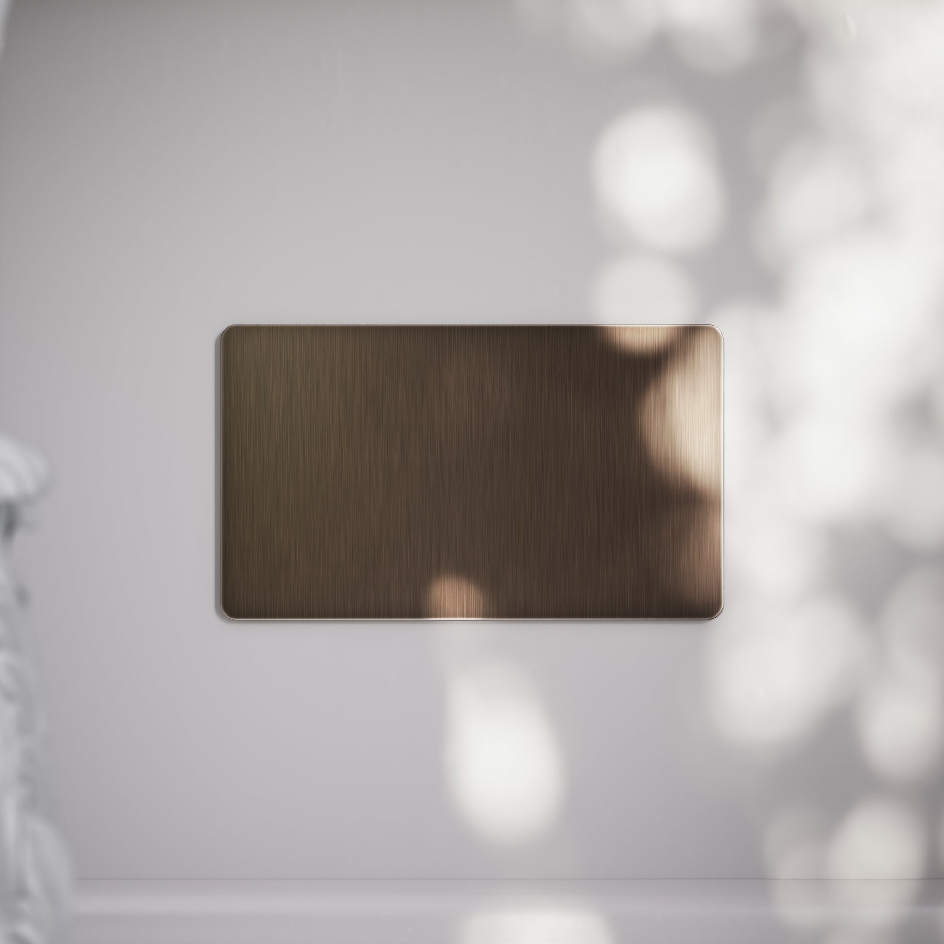 SlimTech Collection Brushed Bronze Double Blank Plate