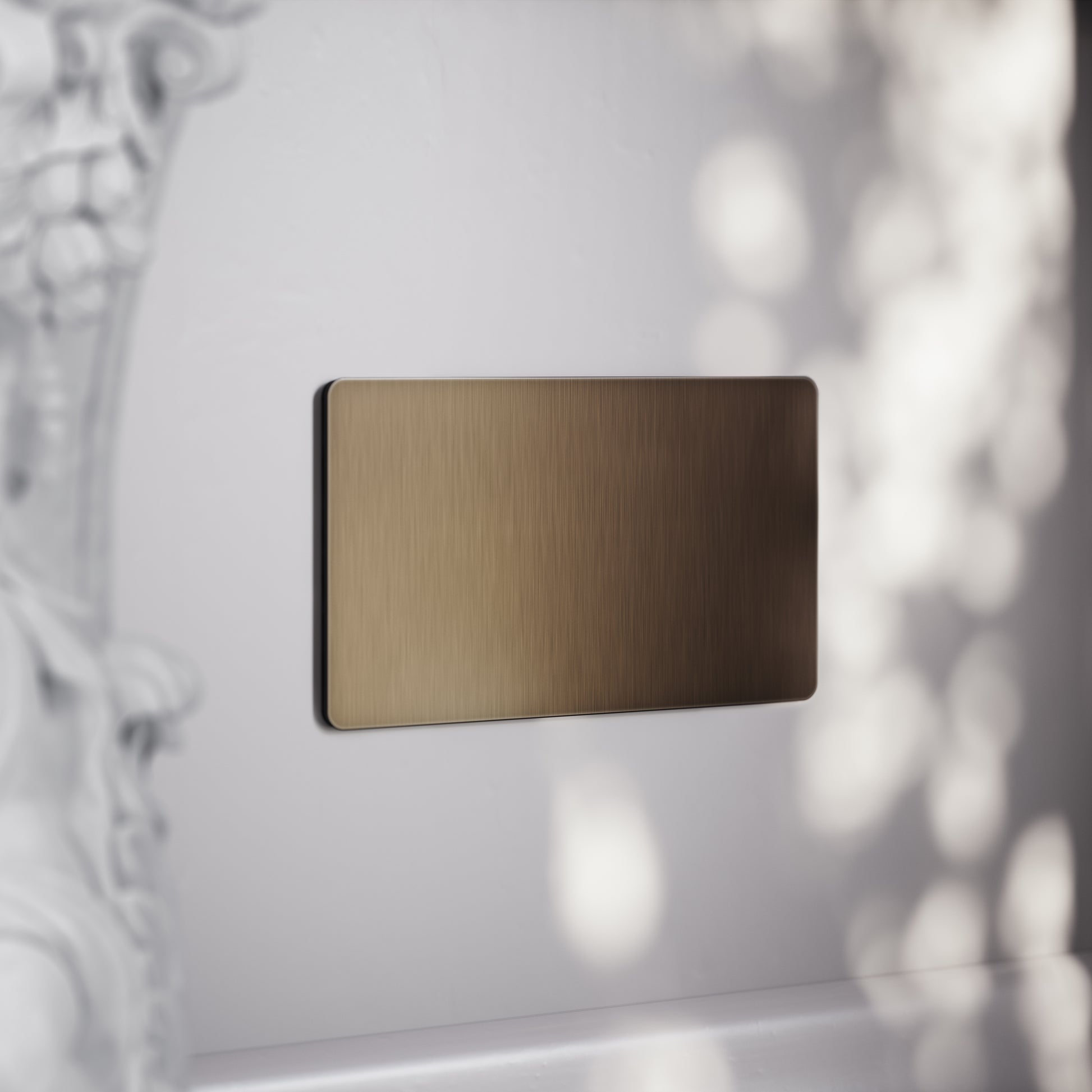 SlimTech Collection Brushed Bronze Double Blank Plate