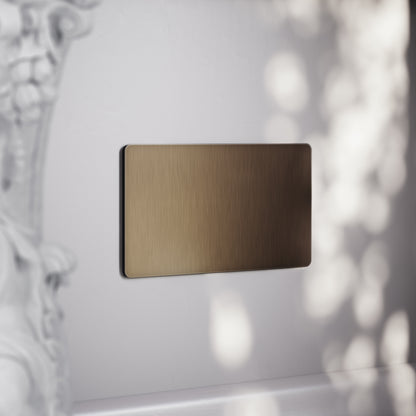 SlimTech Collection Brushed Bronze Double Blank Plate