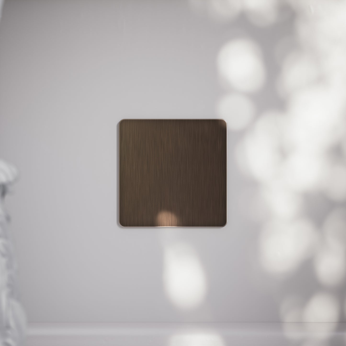 SlimTech Collection Brushed Bronze Single Blank Plate