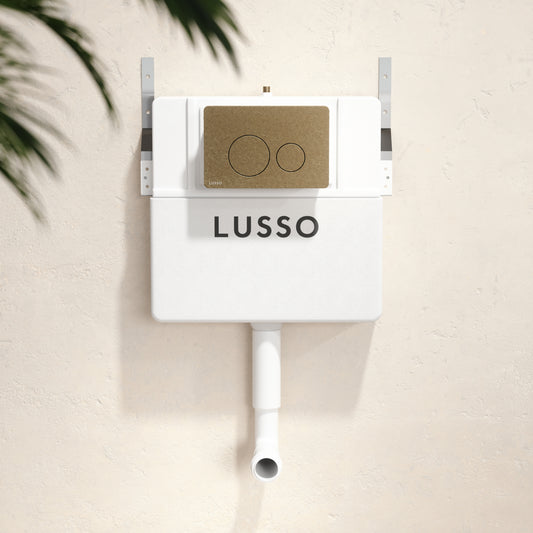 Senza Concealed Dual Flush Cistern with Round Flush Plate