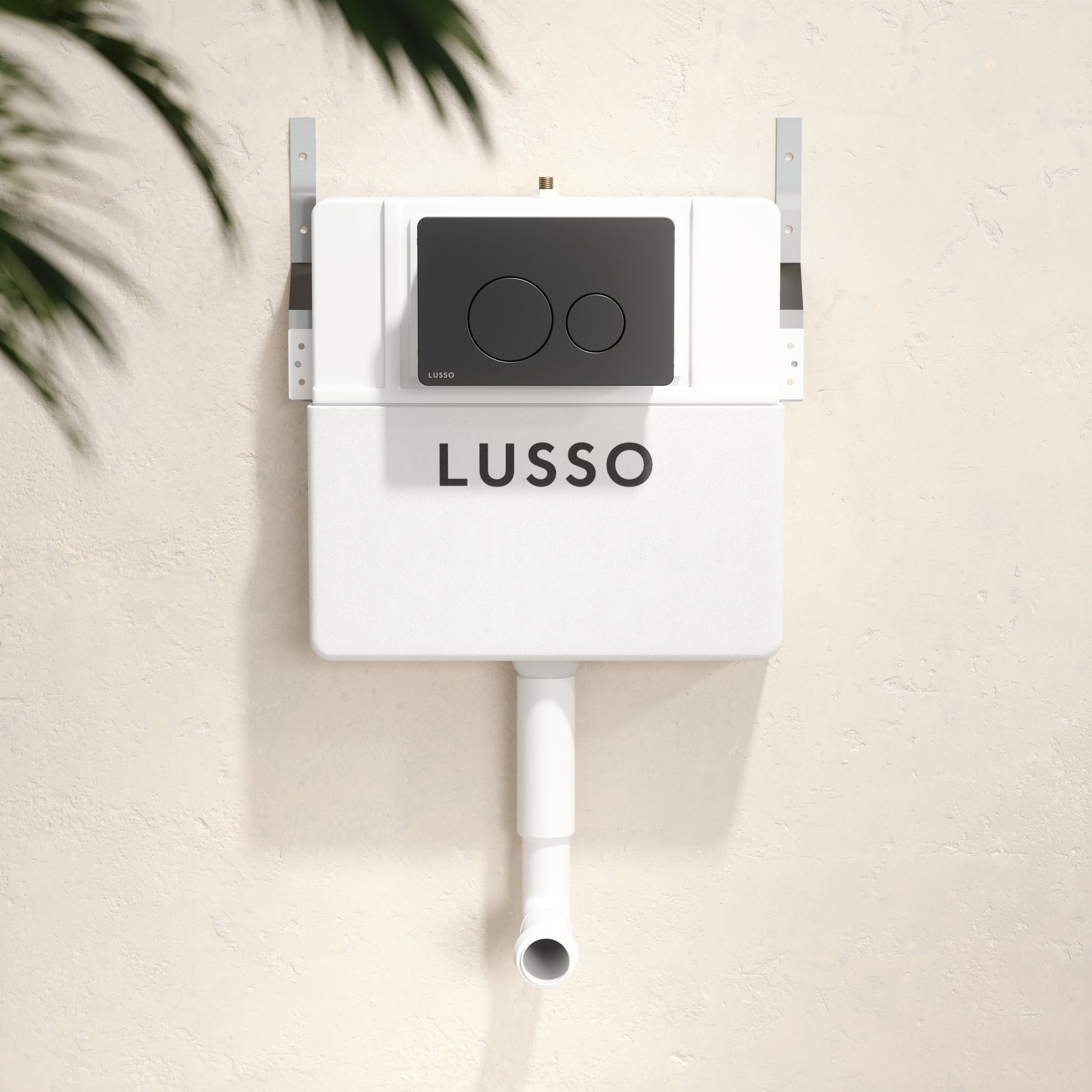 Senza Concealed Dual Flush Cistern with Round Flush Plate