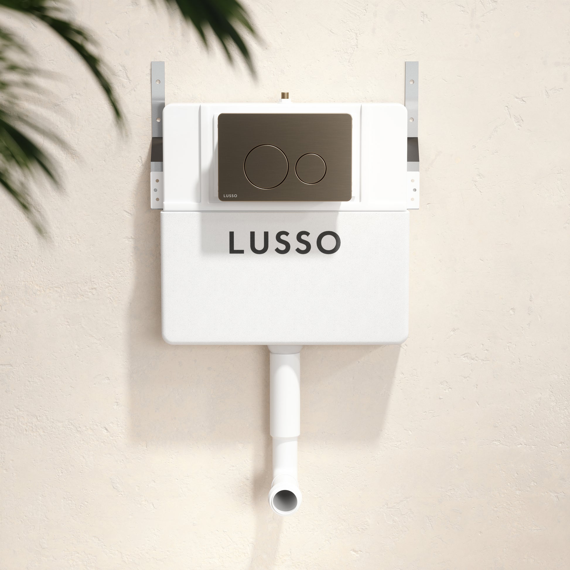Senza Concealed Dual Flush Cistern with Round Flush Plate