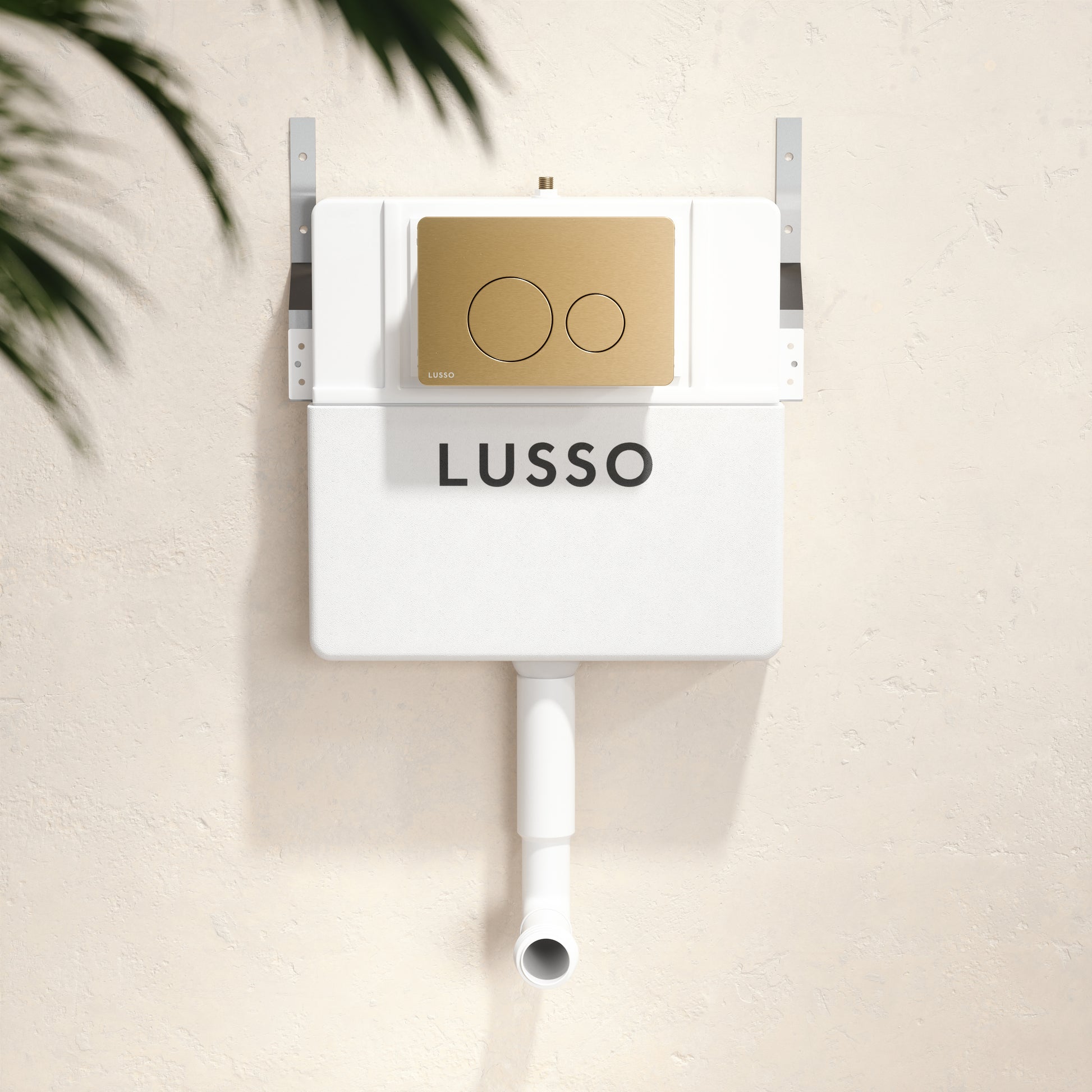 Senza Concealed Dual Flush Cistern with Round Flush Plate