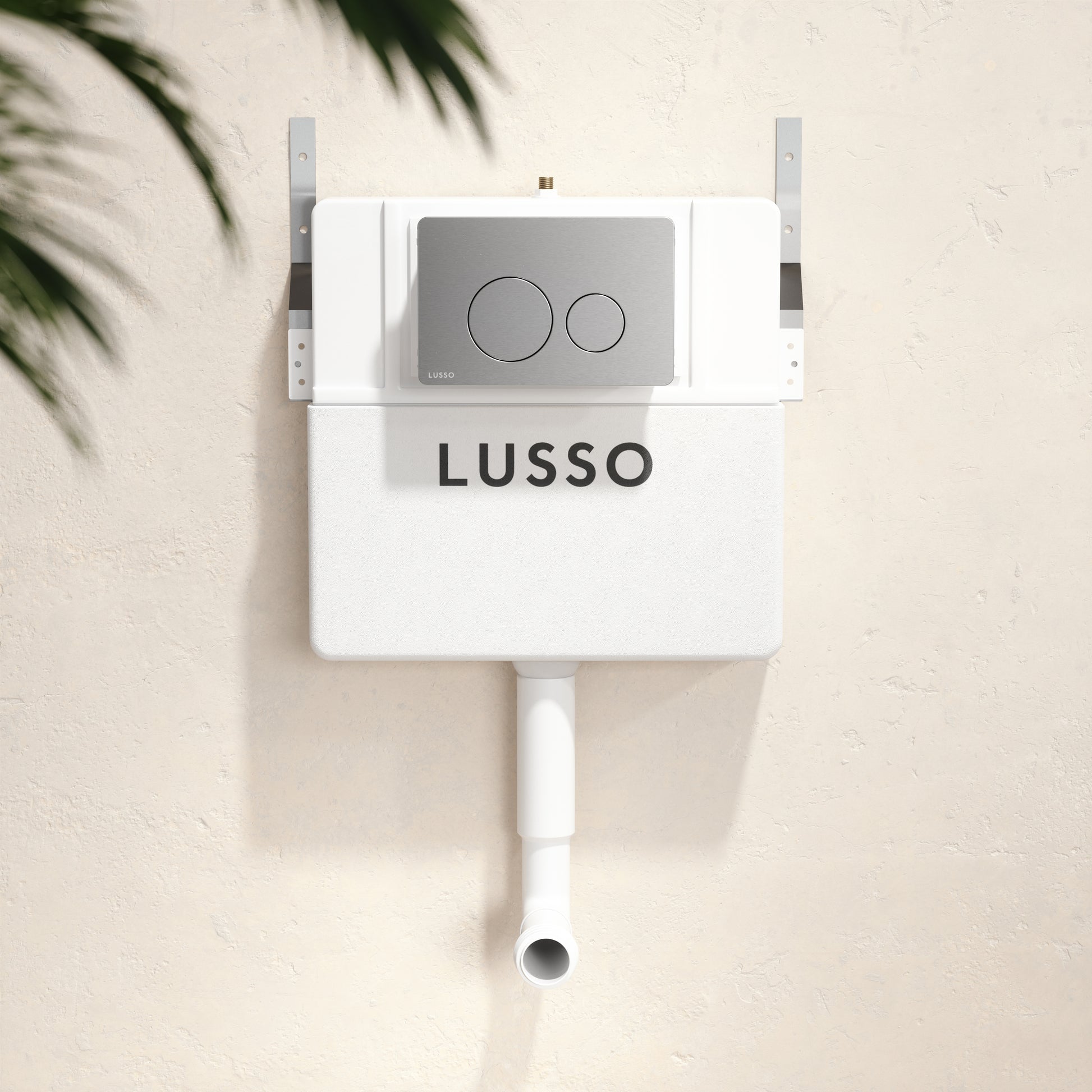 Senza Concealed Dual Flush Cistern with Round Flush Plate