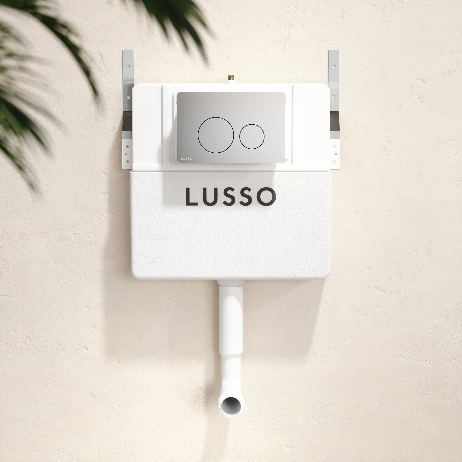 Senza Concealed Dual Flush Cistern with Round Flush Plate