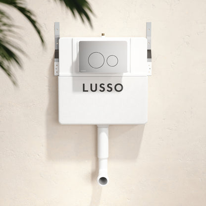 Senza Concealed Dual Flush Cistern with Round Flush Plate