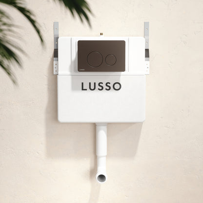 Senza Concealed Dual Flush Cistern with Round Flush Plate
