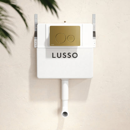 Senza Concealed Dual Flush Cistern with Round Flush Plate