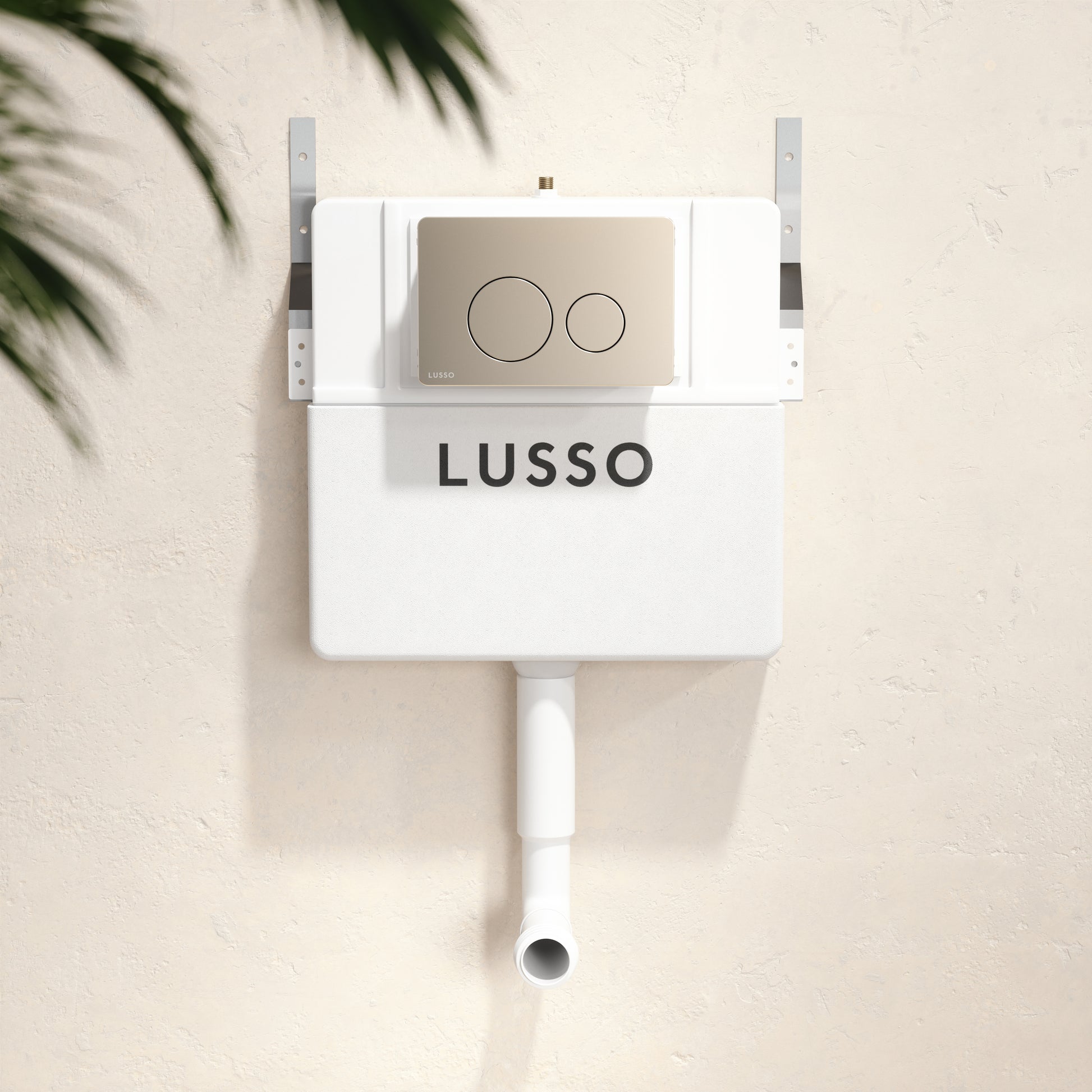 Senza Concealed Dual Flush Cistern with Round Flush Plate