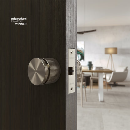 Spectre Knurled Privacy Brushed Nickel Internal Door Handle
