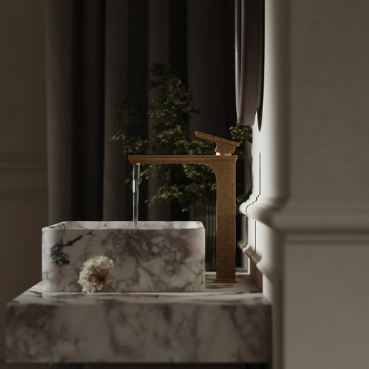 Baroque Aged Bronze Monobloc Tall Basin Mixer Tap