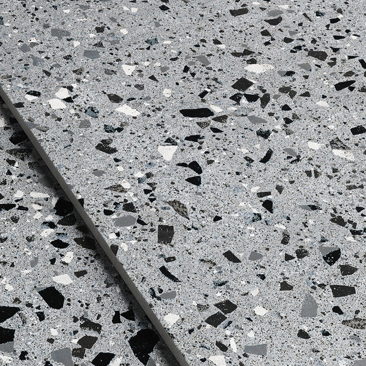 Bellazza Anthracite Terrazzo Porcelain Tile Sample